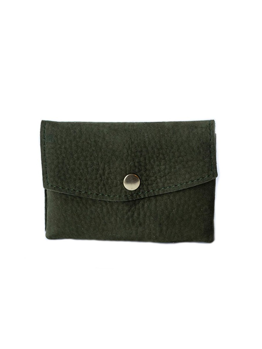 Asusteet Gauhar Helsinki Nahkavyot & Ja Asusteet | Suede Wallet Moss Green