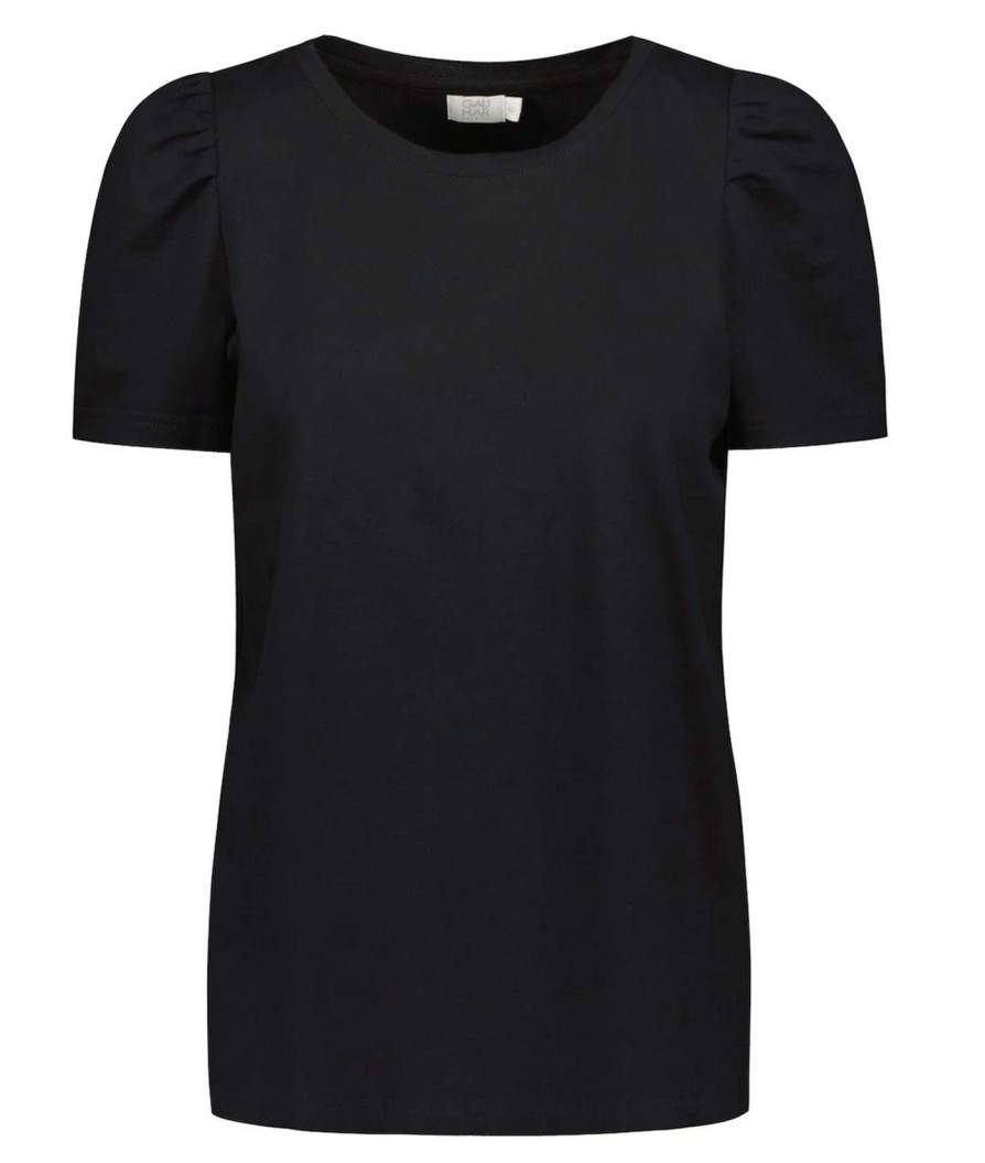 Vaatteet Gauhar Helsinki Ylaosat | T-Shirt Puff Shoulder Black