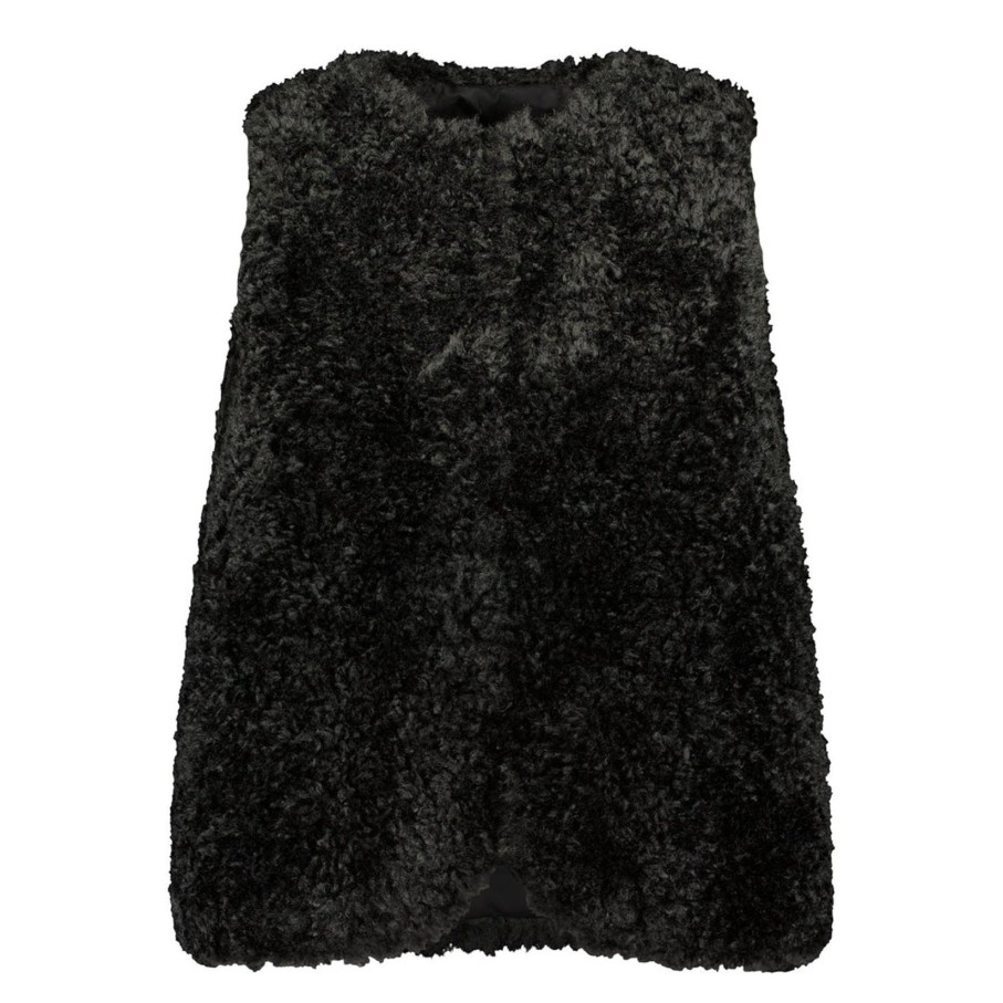 Vaatteet Gauhar Helsinki Neuleet | Faux Fur Vest Black