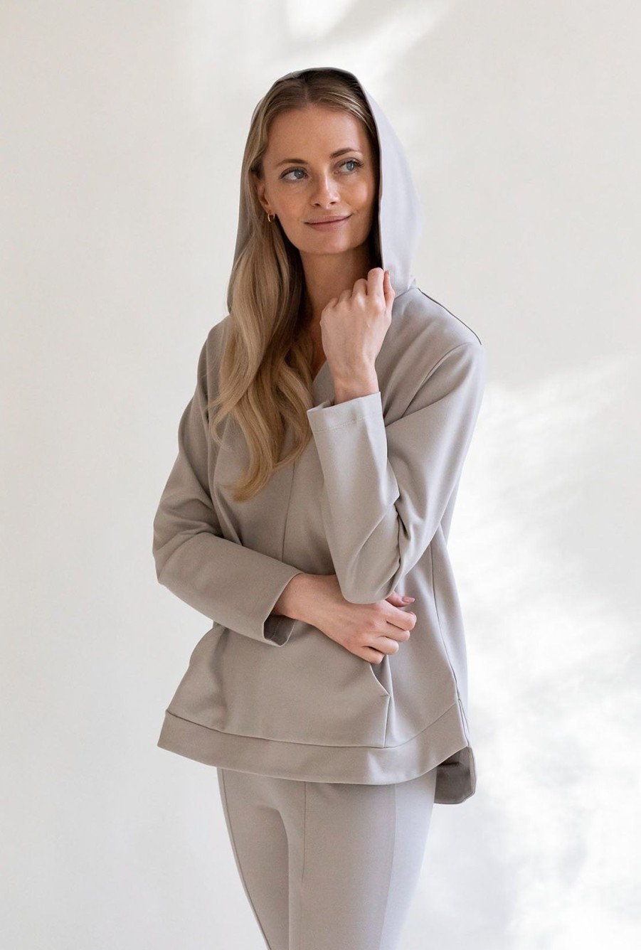 Vaatteet Gauhar Helsinki Ylaosat | Hoodie With Pocket Beige