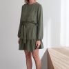 Vaatteet Gauhar Helsinki Mekot & Hameet | Frill Dress Sage Green