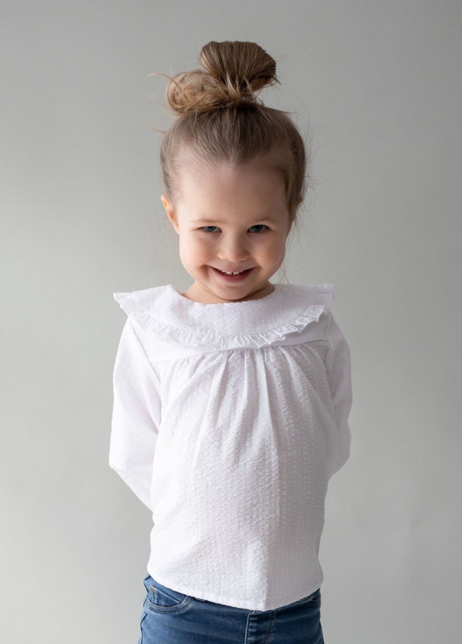 Vaatteet Gauhar Helsinki Kids Collection | Frill Trim Paita Seersucker Tytot