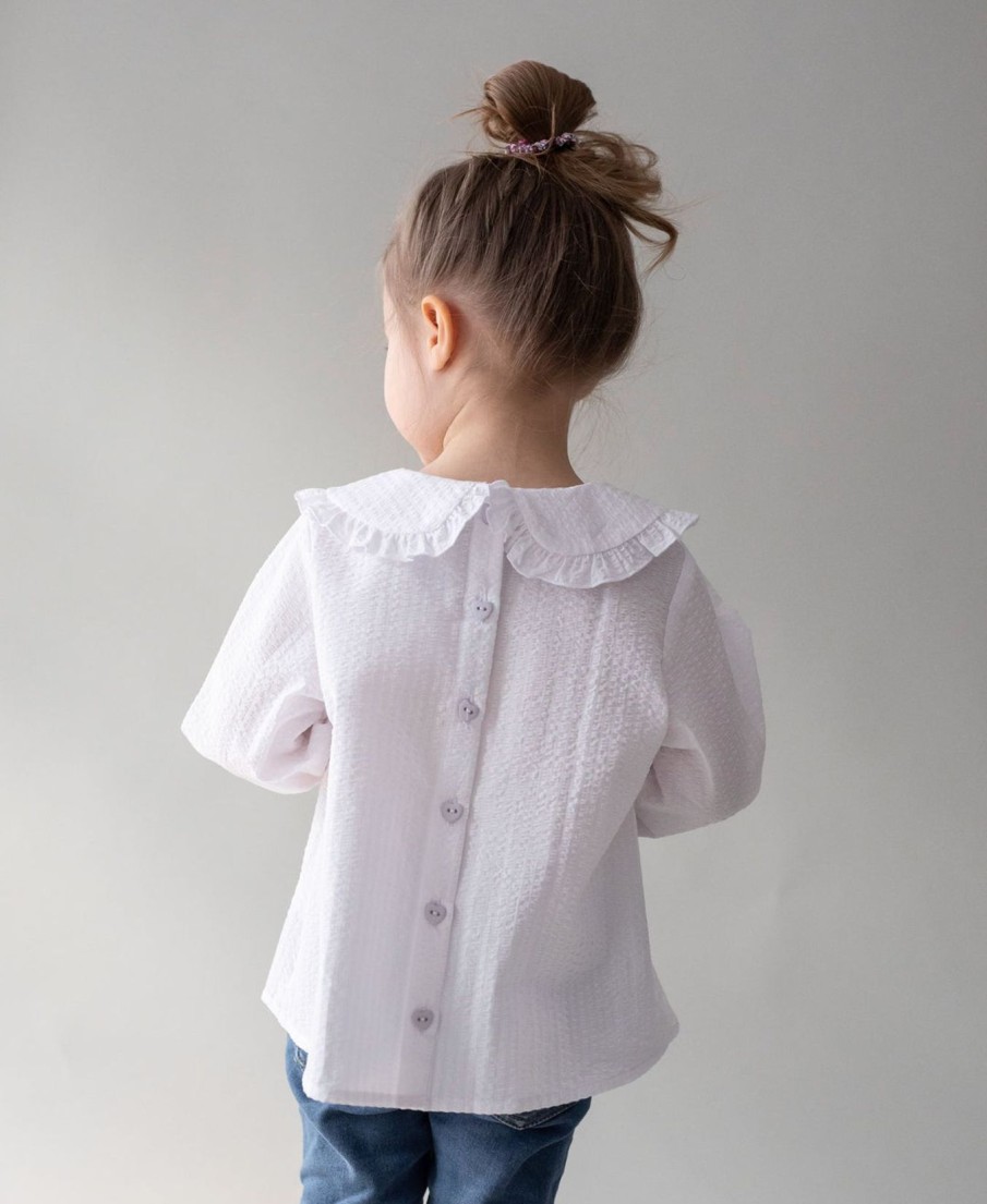 Vaatteet Gauhar Helsinki Kids Collection | Frill Trim Paita Seersucker Tytot